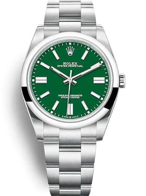 rolex horloge met groene wijzerplaat|Rolex Perpetual 41 Oystersteel .